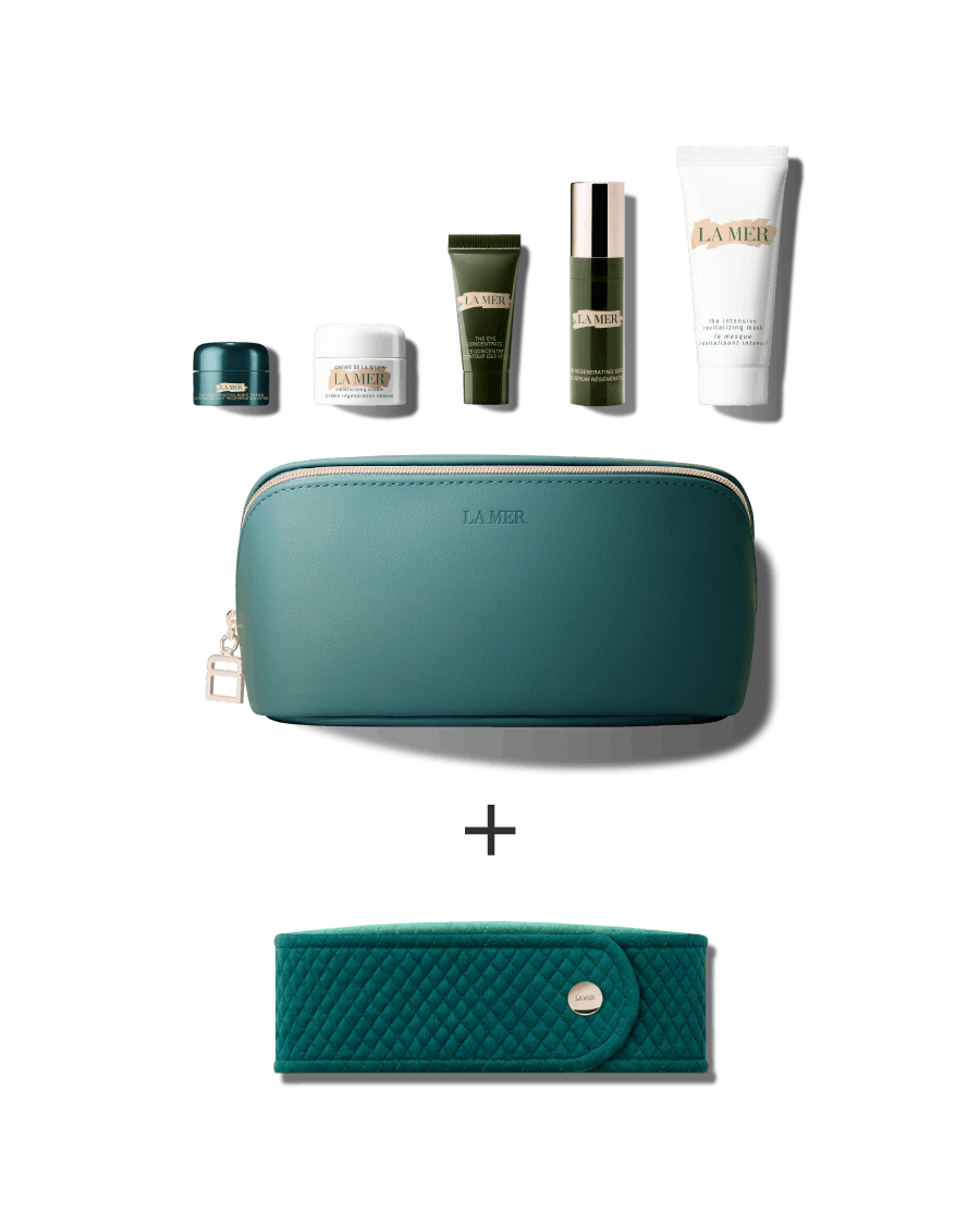 Valentine 6 piece gift including hydrating heroes, and signature green bag and green headband